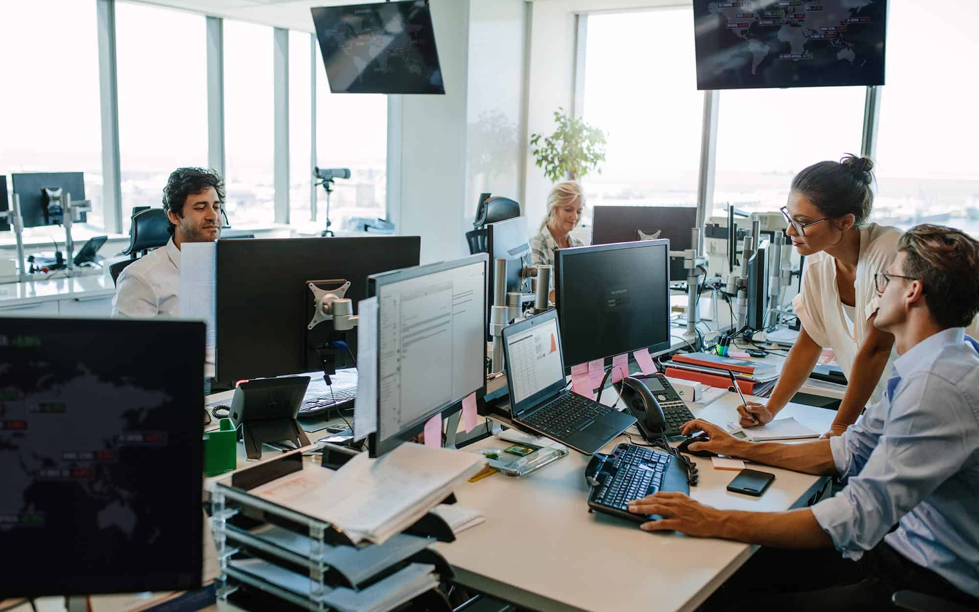 Team working productively with managed IT